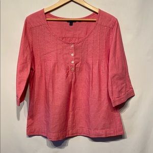 Boden Red 100% Cotton Top Size 16